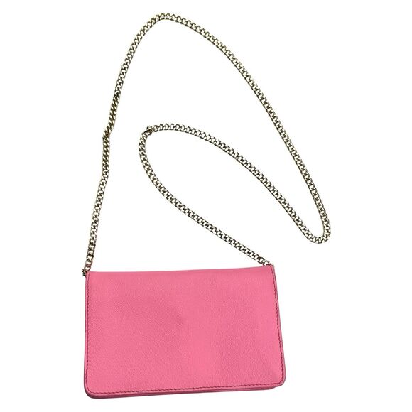 Authentic Versace WOC Pink Leather Gold Chain Medusa Head Crossbody Bag With COA - Picture 2 of 9